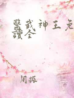 医武神王免费阅读全