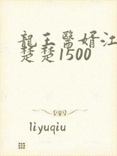 龙王医婿江辰唐楚楚1500