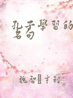 孔子学习的经典名句