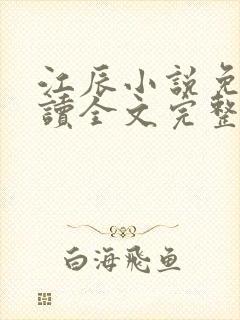 江辰小说免费阅读全文完整版