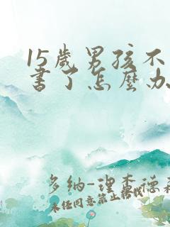 15岁男孩不读书了怎么办