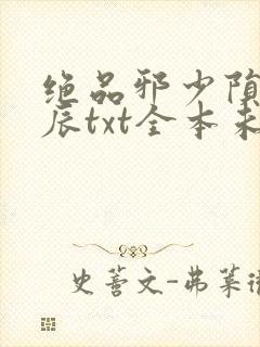 绝品邪少陨落星辰txt全本未删减下载