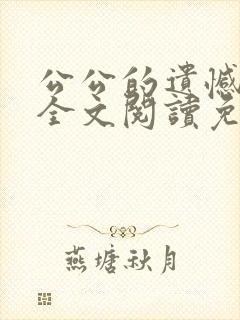 公公的遗憾小说全文阅读免费