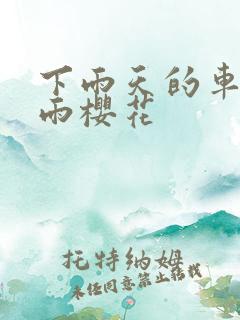 下雨天的车站避雨樱花