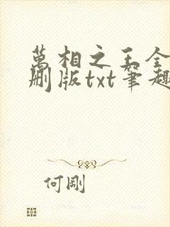 万相之王全本无删版txt笔趣阁