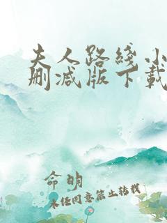 夫人路线小说无删减版下载
