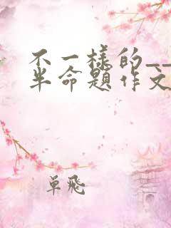 不一样的___半命题作文800字