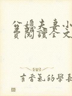 公媳夫妻小说免费阅读全文