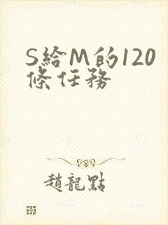 S给M的120条任务