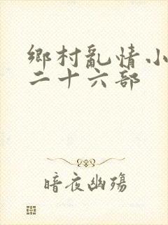 乡村乱情小说第二十六部