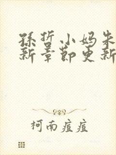 孙哲小妈朱颜最新章节更新
