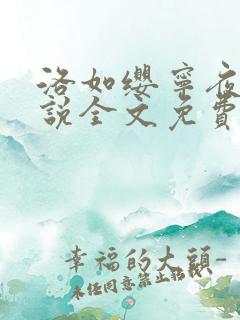 洛如缨宁夜辰小说全文免费阅读笔趣阁