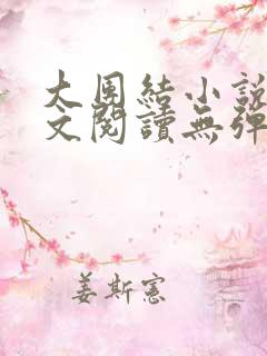大团结小说集全文阅读无弹窗