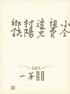 乡村透视小神医铁阳免费全文阅读下载