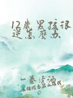 12岁男孩很叛逆怎么办