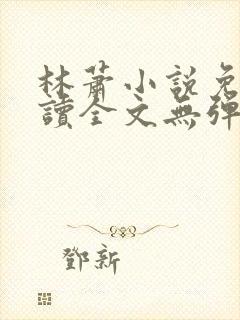 林萧小说免费阅读全文无弹窗