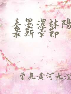 秦墨浓林阳小说最新章节