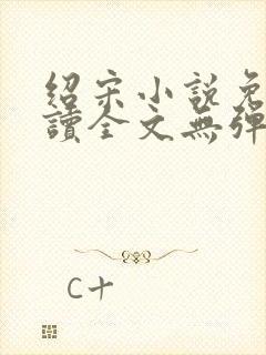 绍宋小说免费阅读全文无弹窗