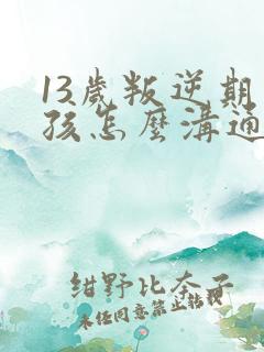 13岁叛逆期男孩怎么沟通