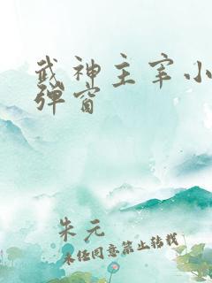 武神主宰小说无弹窗