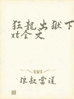 狂龙出狱下载txt全文