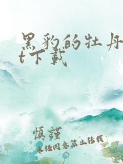 黑豹的牡丹txt下载