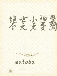 绝世小神医张冬全文免费阅读