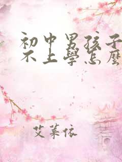 初中男孩子叛逆不上学怎么办