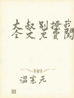 大叔别撩我小说全文免费阅读