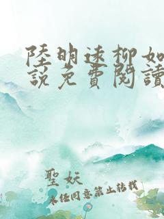陆明远柳如烟小说免费阅读最新章节