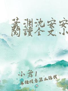 萧渊沈安安免费阅读全文小说