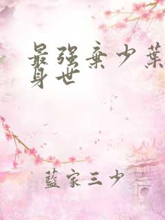 最强弃少叶默的身世