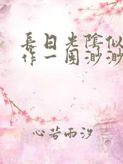 长日光阴似箭乱作一团渺渺琦蓝