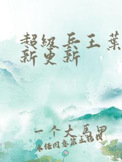 超级兵王叶谦最新更新