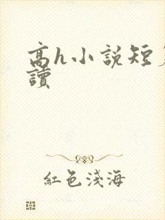 高h小说短篇阅读