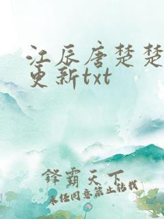 江辰唐楚楚最新更新txt