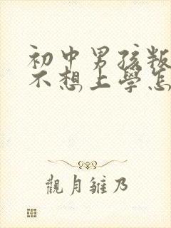 初中男孩叛逆期不想上学怎么办