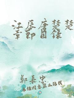 江辰唐楚楚最新章节目录