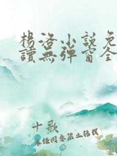 杨洛小说免费阅读无弹窗全文