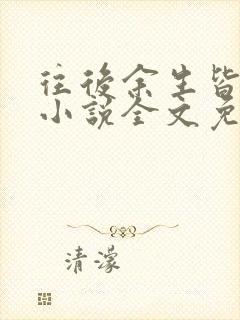 往后余生皆是你小说全文免费阅读
