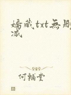 娇藏txt无删减