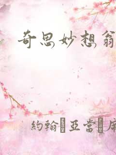 奇思妙想翁小说