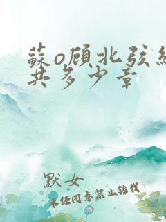 苏o顾北弦结局共多少章