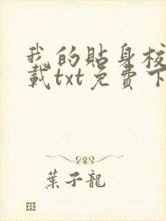 我的贴身校花下载txt免费下载