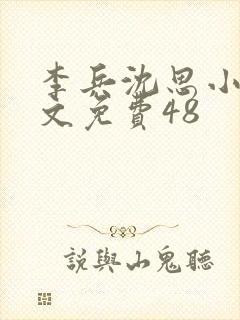 李兵沈思小说全文免费48