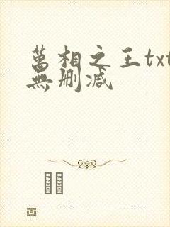 万相之王txt无删减