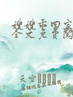 嫂嫂乖回家小说全文免费阅读