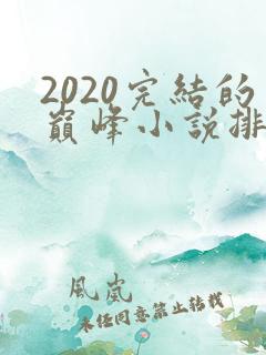 2020完结的巅峰小说排行榜