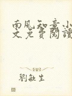 南风知意小说全文免费阅读