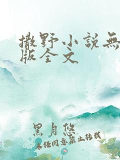撒野小说无删减版全文